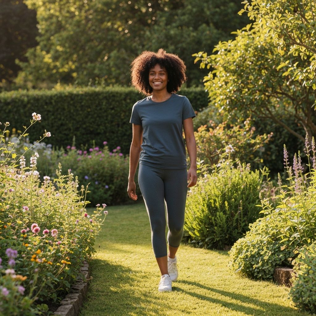 Person enjoying outdoor movement in natural setting