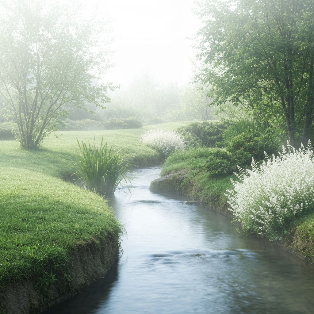 Peaceful natural scene representing rest and wellness